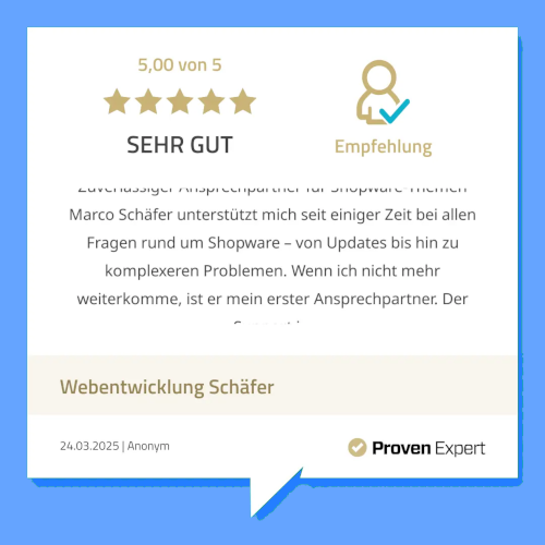 Kundenzitat zum schnellen, lösungsorientierten Support