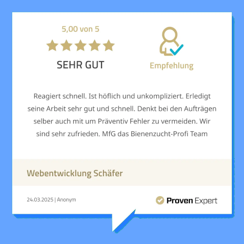Feedback zur Kommunikation und schnellen Umsetzung